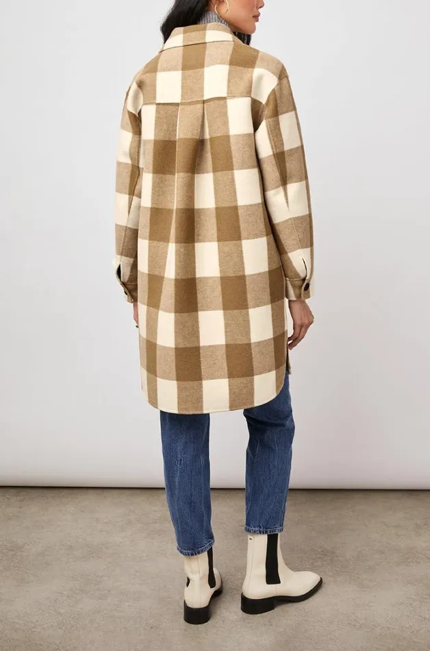 Rails Jackets and Coats Women JARO COAT Ivory Camel Buffalo Check