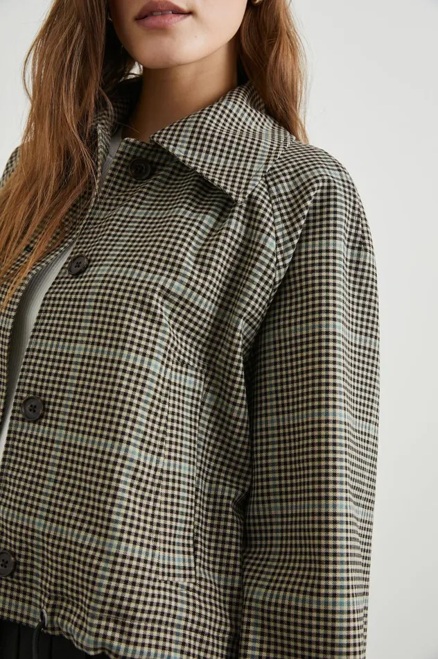Rails Jackets and Coats Women NORTH JACKET Teal Multi Check