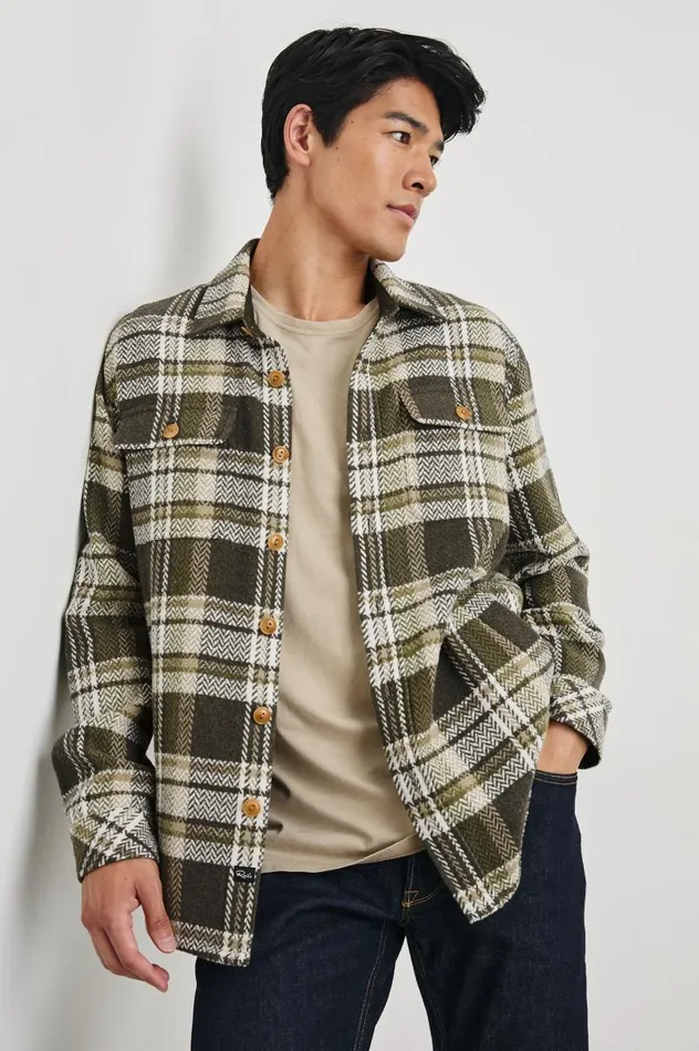 Rails Shirts Men BERKSHIRE SHIRT JACKET Grape Leaf Cedar