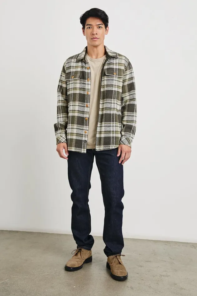Rails Shirts Men BERKSHIRE SHIRT JACKET Grape Leaf Cedar