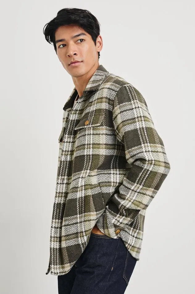 Rails Shirts Men BERKSHIRE SHIRT JACKET Grape Leaf Cedar