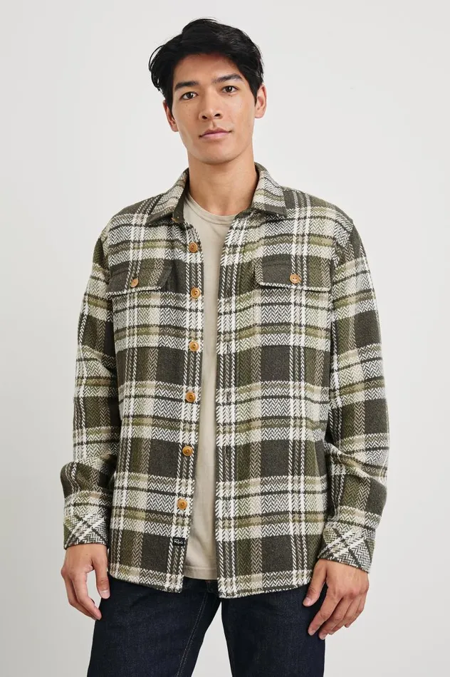 Rails Shirts Men BERKSHIRE SHIRT JACKET Grape Leaf Cedar
