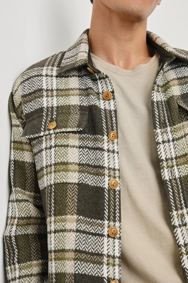 Rails Shirts Men BERKSHIRE SHIRT JACKET Grape Leaf Cedar