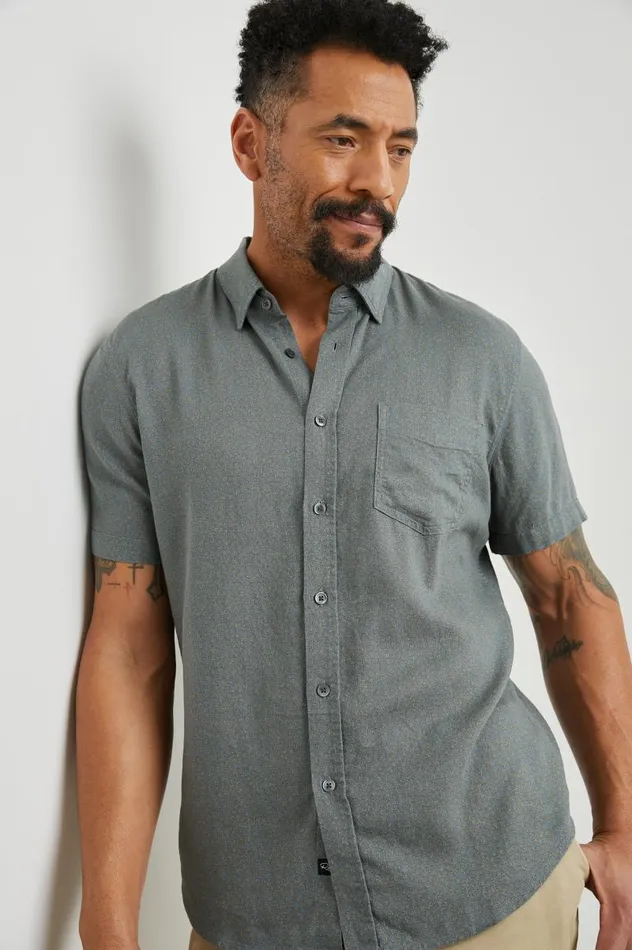 Rails Shirts Men CARSON SHIRT Ivy Calico Cerulean