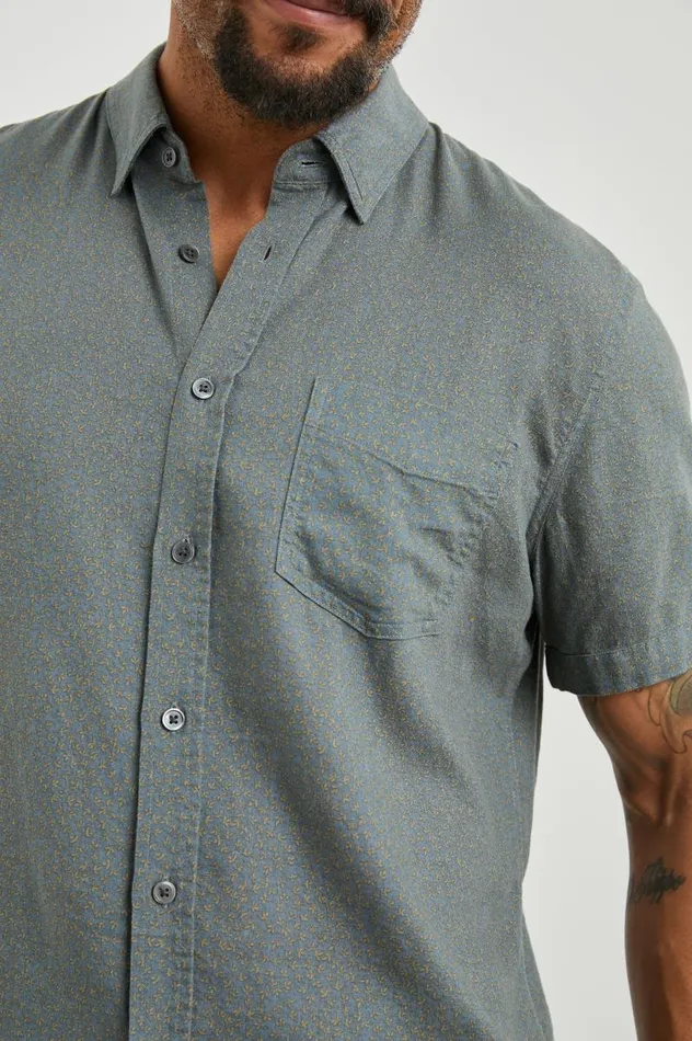 Rails Shirts Men CARSON SHIRT Ivy Calico Cerulean