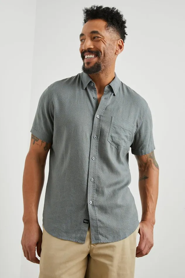 Rails Shirts Men CARSON SHIRT Ivy Calico Cerulean