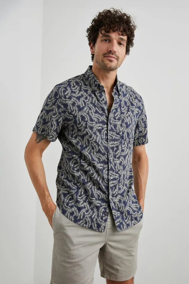 Rails Shirts Men CARSON SHIRT Palm Americano Navy