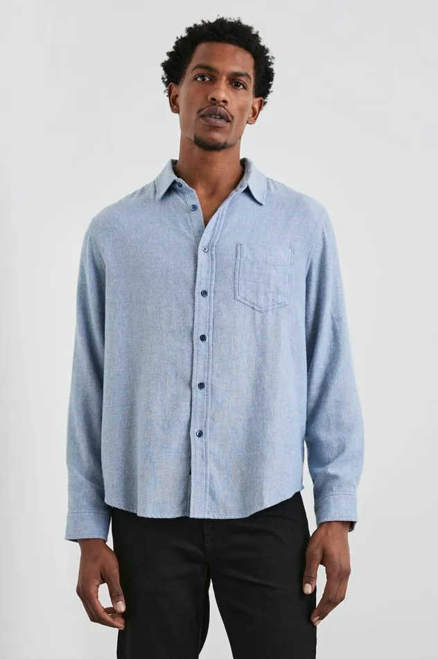 Rails Shirts Men LENNOX SHIRT Kodiak Blue Melange