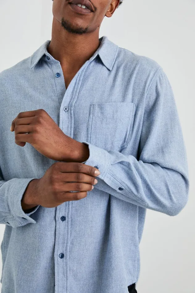 Rails Shirts Men LENNOX SHIRT Kodiak Blue Melange