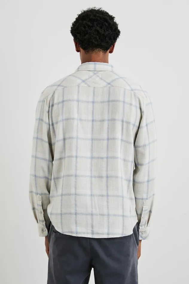 Rails Shirts Men LENNOX SHIRT Parchment Sky Melange