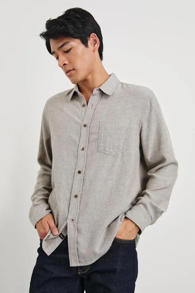 Rails Shirts Men LENNOX SHIRT Tumbleweed Melange