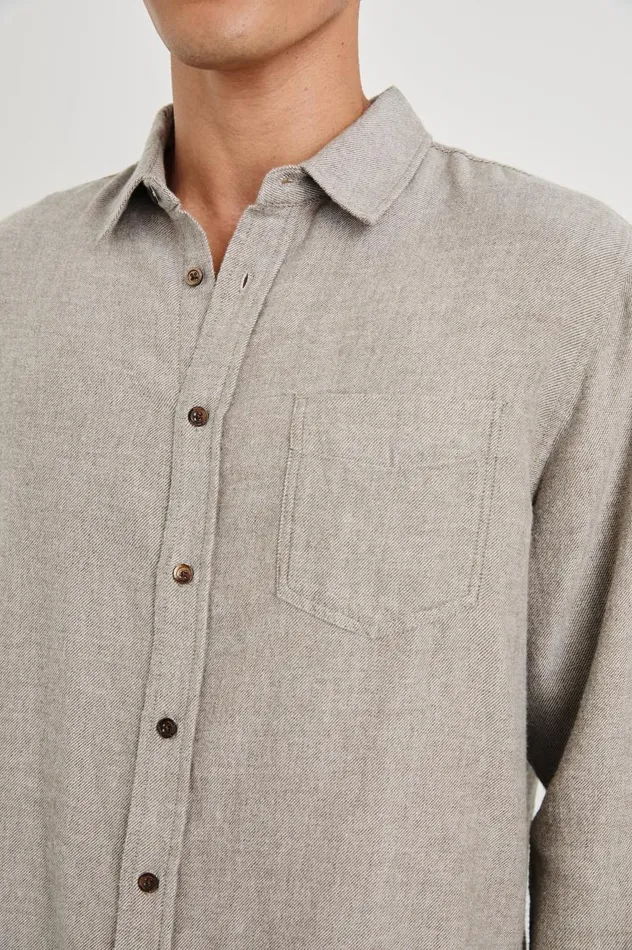 Rails Shirts Men LENNOX SHIRT Tumbleweed Melange