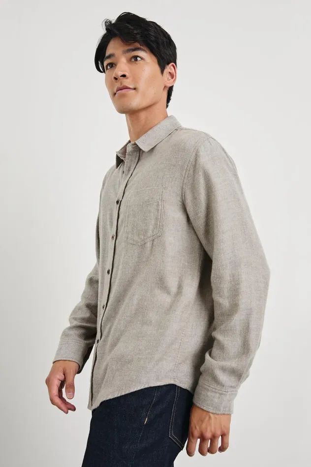 Rails Shirts Men LENNOX SHIRT Tumbleweed Melange
