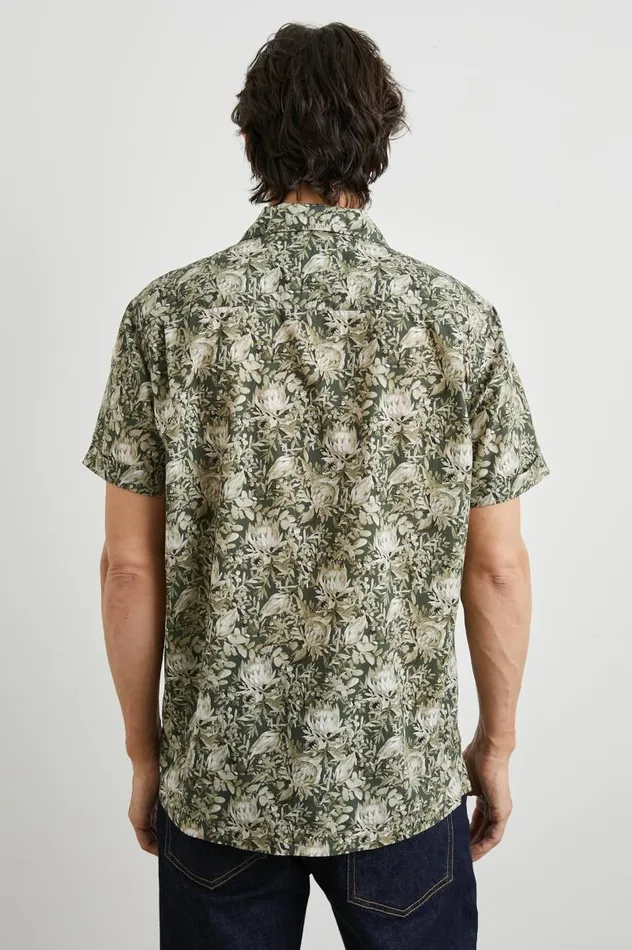 Rails Shirts Men MORENO SHIRT Watercolor Olive Brass