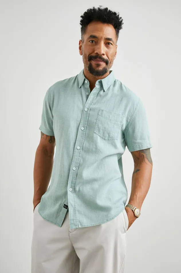 Rails Shirts Men PAROS SHIRT Jade