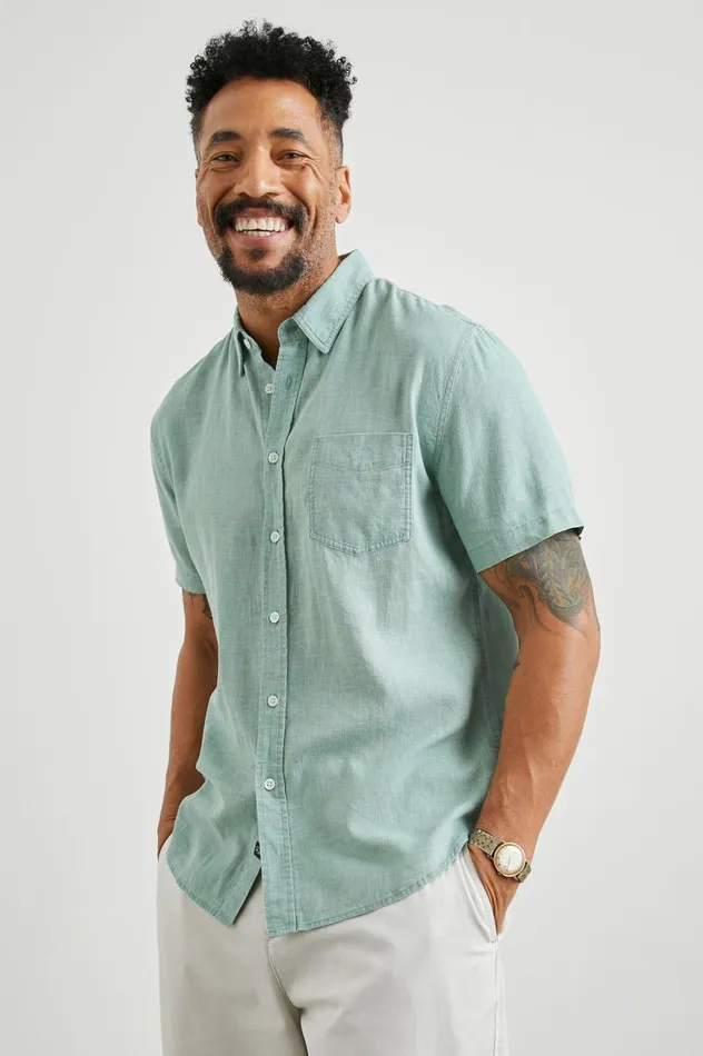Rails Shirts Men PAROS SHIRT Jade