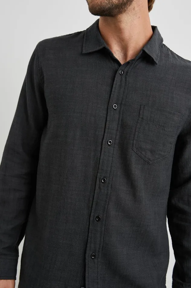 Rails Shirts Men WYATT SHIRT Black Chambray