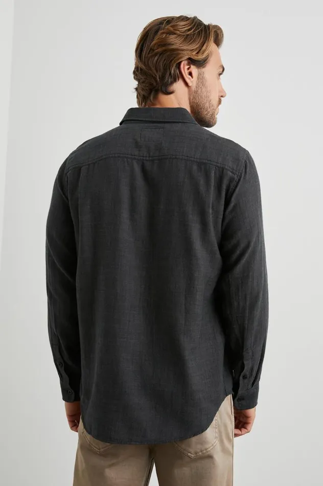 Rails Shirts Men WYATT SHIRT Black Chambray