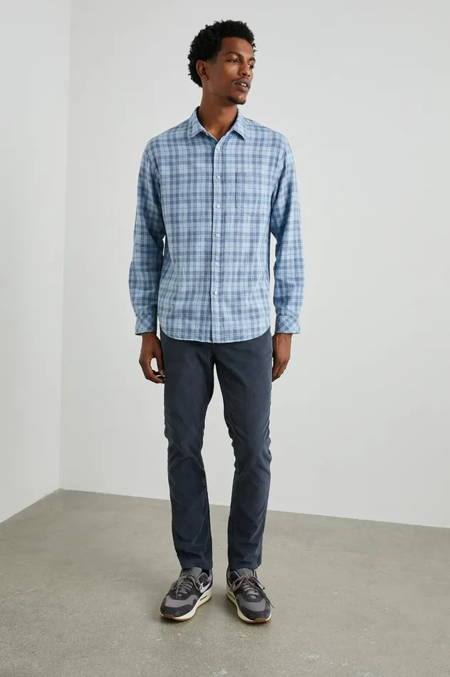 Rails Shirts Men WYATT SHIRT Sky Denim Heather
