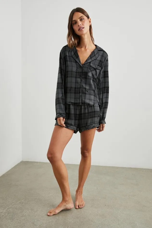 Rails Sleepwear and Lounge Women KELLEN PAJAMA SET Charcoal Jet Lightning