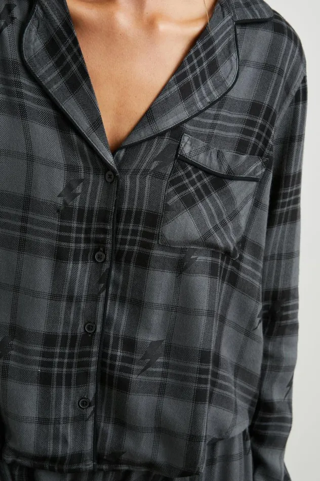 Rails Sleepwear and Lounge Women KELLEN PAJAMA SET Charcoal Jet Lightning