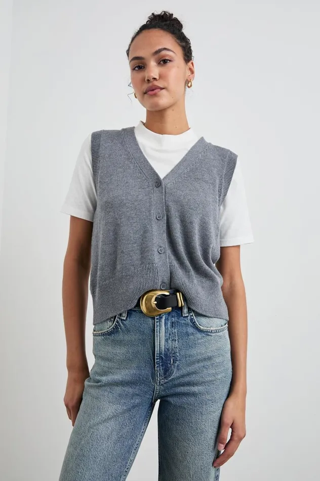 Rails Sweaters Women ANNIKA VEST Charcoal