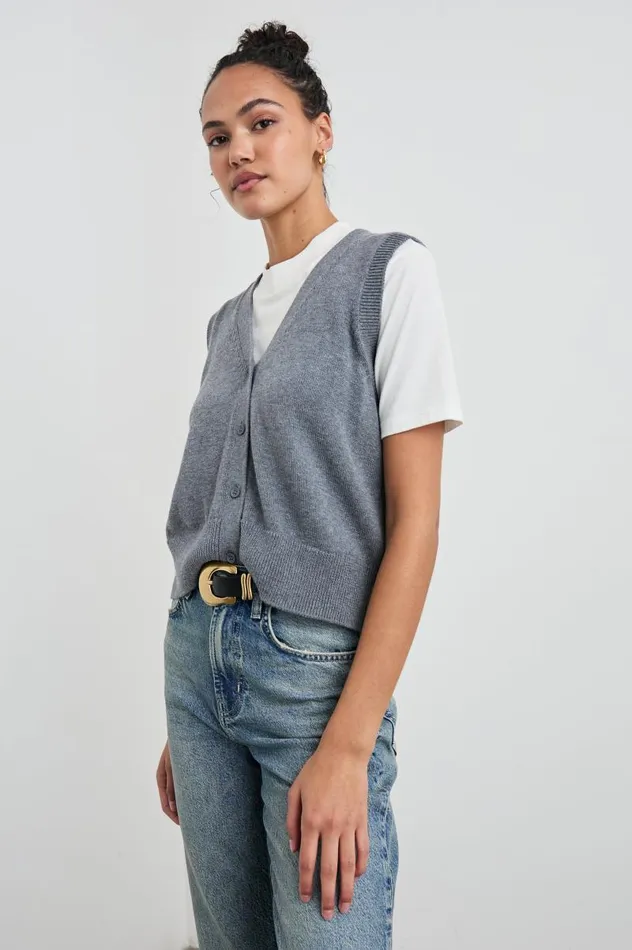 Rails Sweaters Women ANNIKA VEST Charcoal