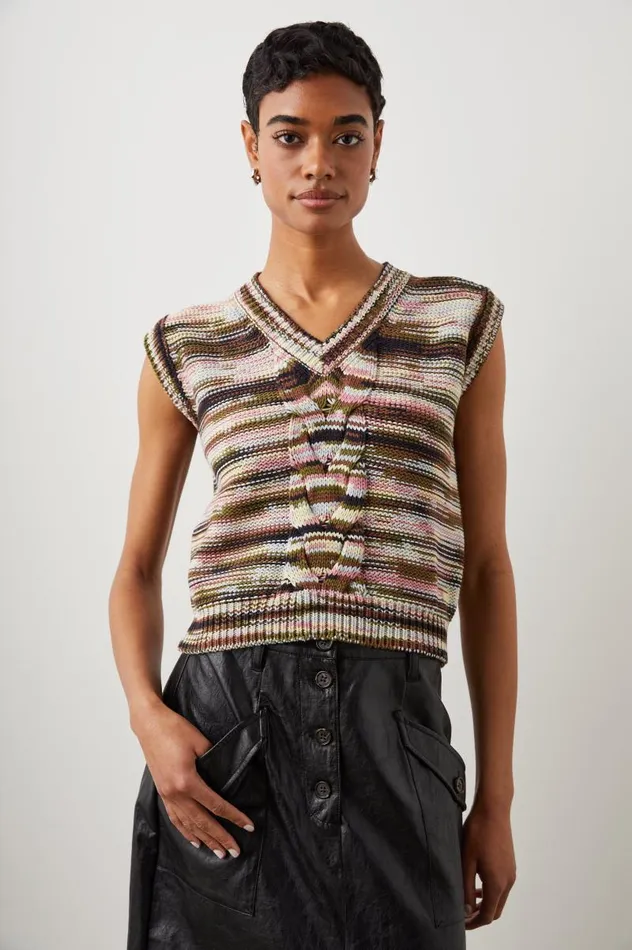 Rails Sweaters Women BRIXTON VEST Forest Space Dye