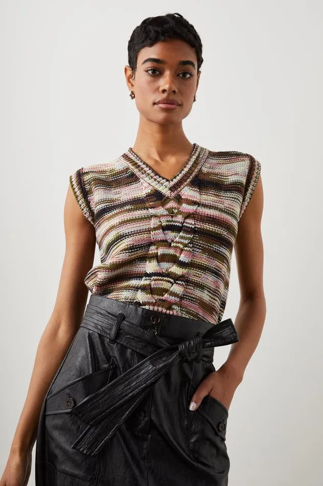 Rails Sweaters Women BRIXTON VEST Forest Space Dye
