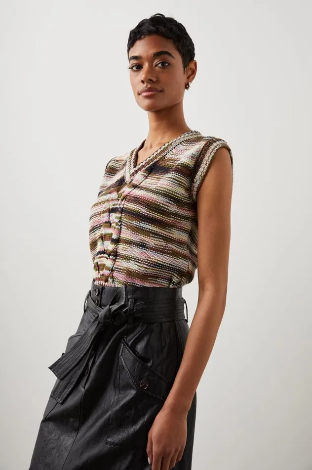 Rails Sweaters Women BRIXTON VEST Forest Space Dye