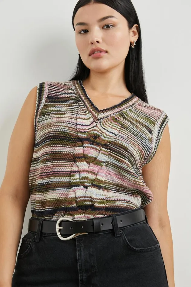 Rails Sweaters Women BRIXTON VEST Forest Space Dye