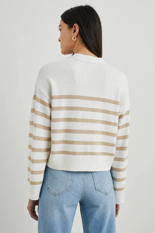 Rails Sweaters Women GENEVA CARDIGAN Sand Stripe