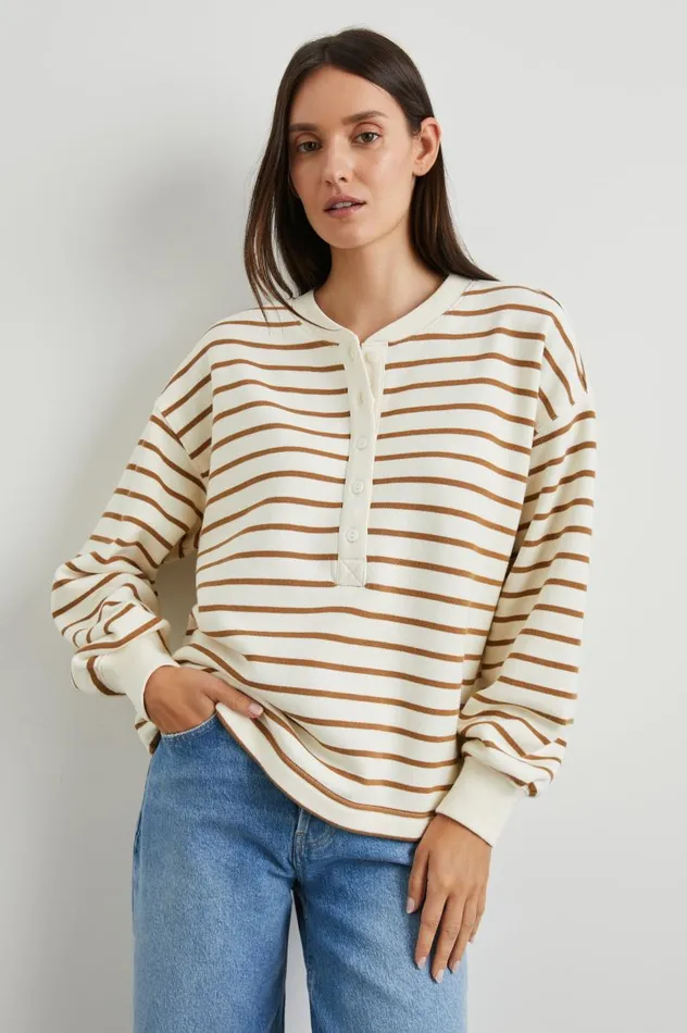 Rails Sweaters Women JOAN SWEATSHIRT Carmel Stripe