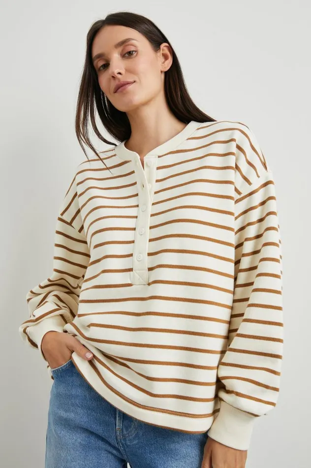 Rails Sweaters Women JOAN SWEATSHIRT Carmel Stripe