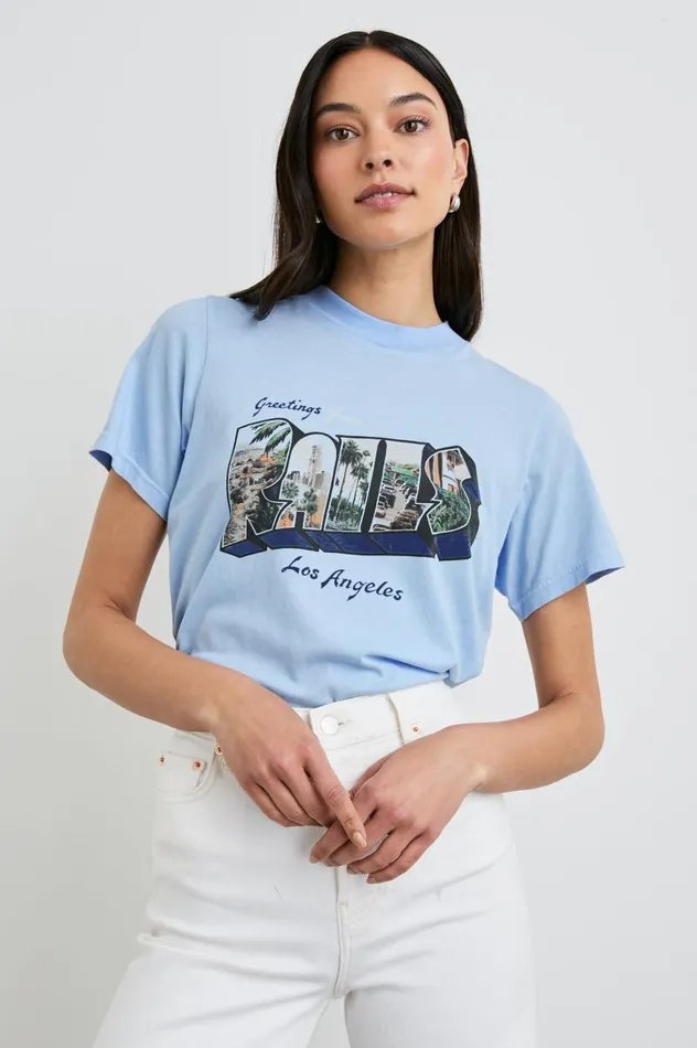 Rails Tees and Tanks Women BOYFRIEND TSHIRT Rails Los Angeles Blue