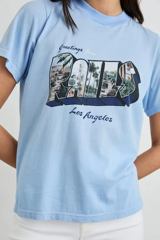 Rails Tees and Tanks Women BOYFRIEND TSHIRT Rails Los Angeles Blue