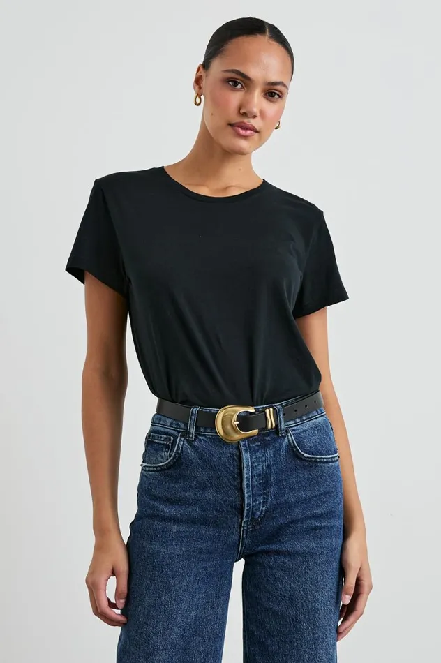 Rails Tees and Tanks Women CLASSIC CREW NECK TSHIRT Black