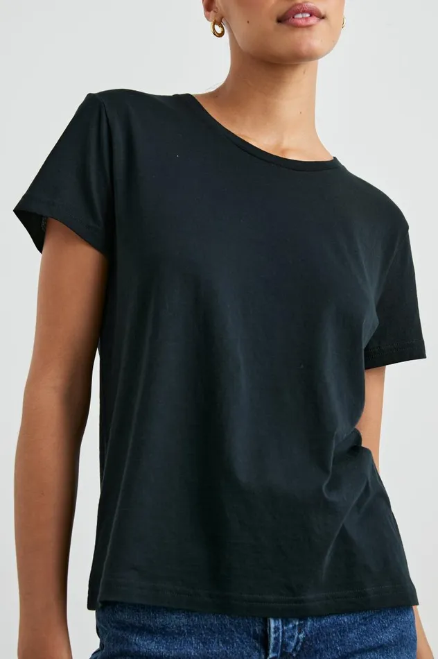 Rails Tees and Tanks Women CLASSIC CREW NECK TSHIRT Black