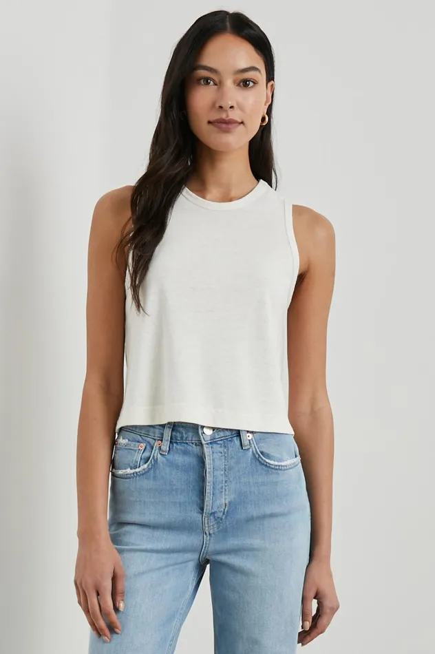 Rails Tees and Tanks Women THE BOXY TANK Porcelain