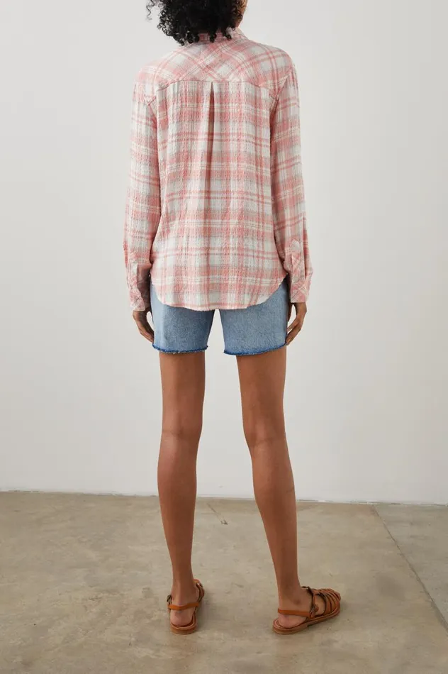 Rails Tops Women BRADY SHIRT White Peach Cloud