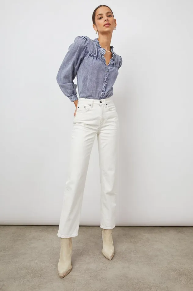 Rails Tops Women CAMILLE TOP Sapphire Acid Wash