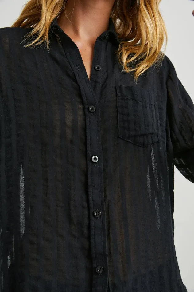 Rails Tops Women CHARLI SHIRT Black Shadow Stripe