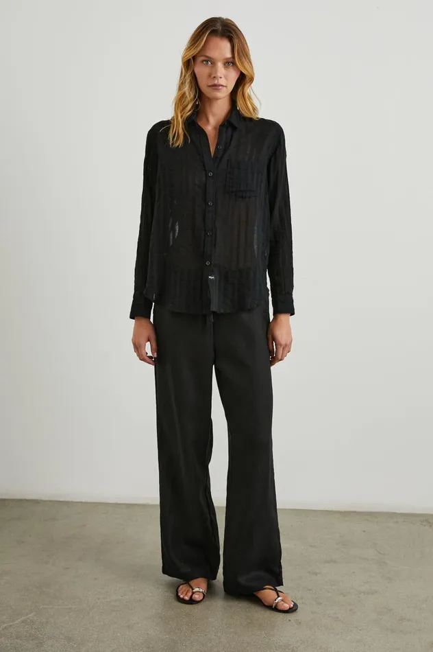 Rails Tops Women CHARLI SHIRT Black Shadow Stripe