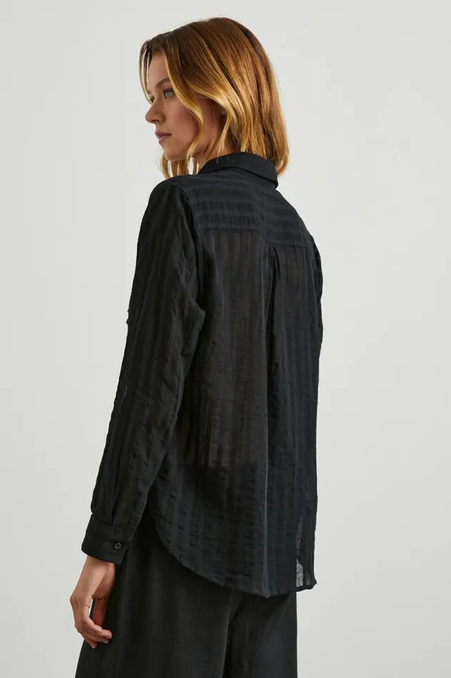 Rails Tops Women CHARLI SHIRT Black Shadow Stripe