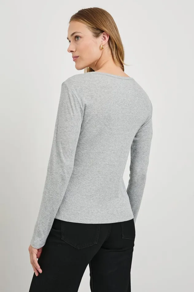 Rails Tops Women ESSENTIAL HENLEY Heather Grey