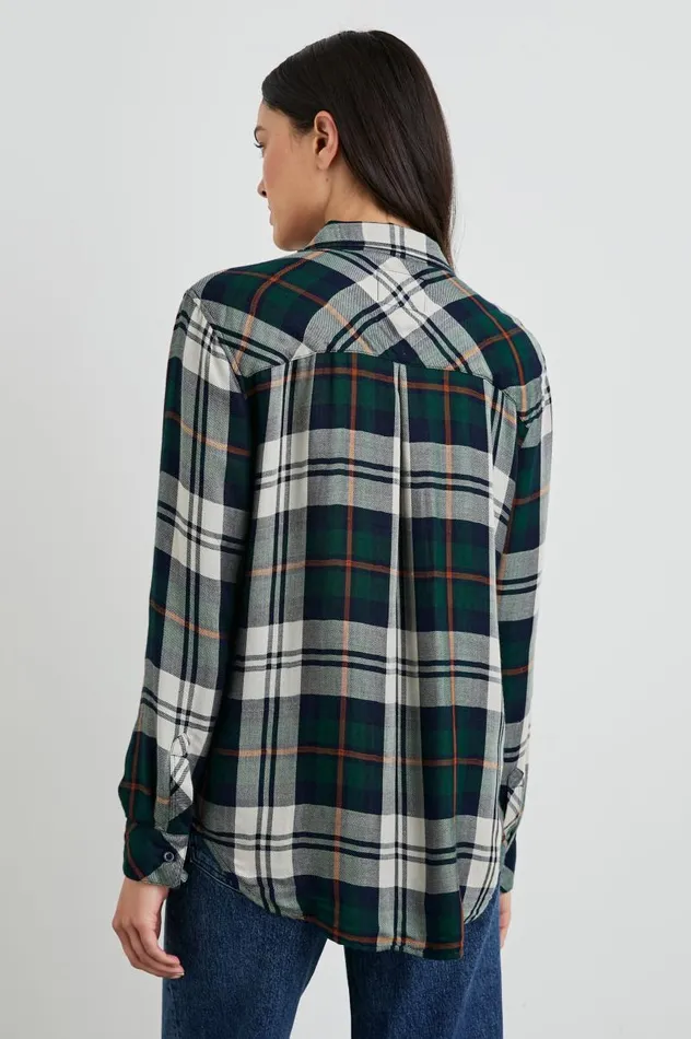 Rails Tops Women KENDRA SHIRT Forest Navy Stone
