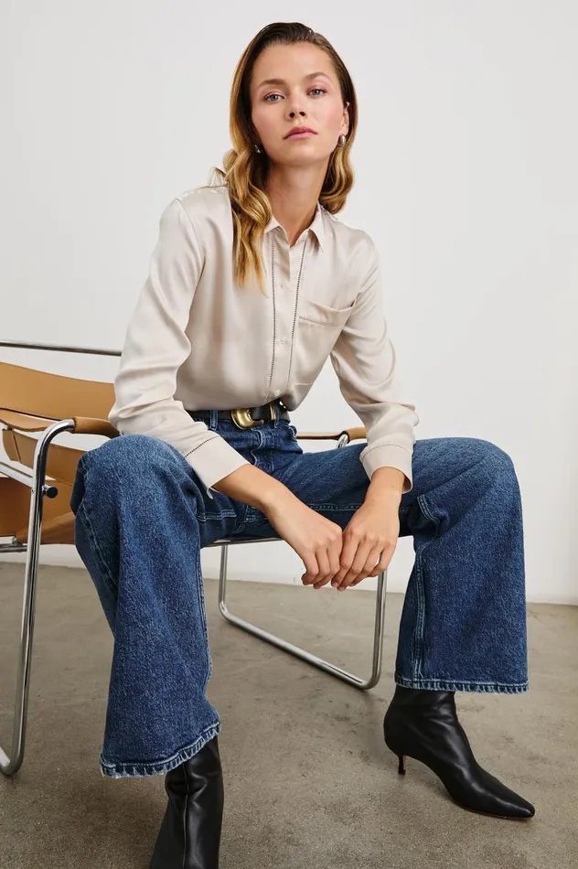 Rails Tops Women OAK SHIRT Moonbeam