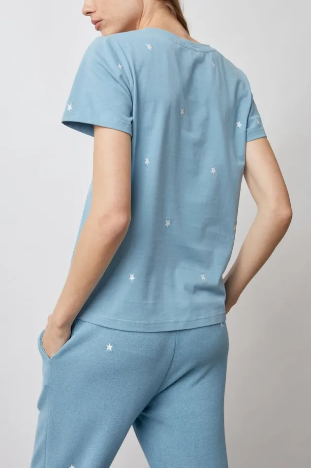 Rails Tops Women THE CARA V NECK TSHIRT Aqua Stars