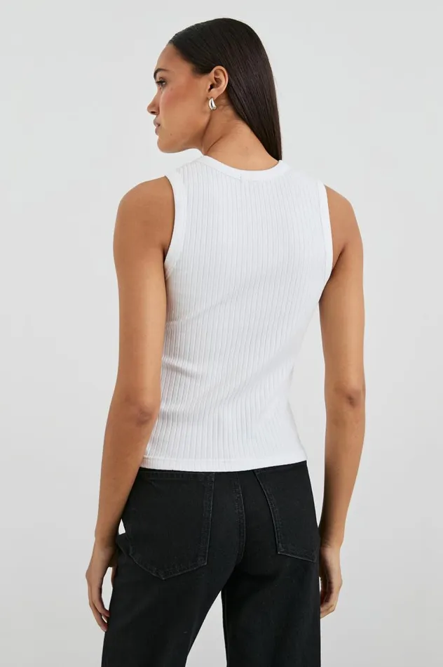 Rails Tops Women THE RACER TANK White