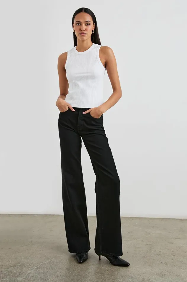 Rails Tops Women THE RACER TANK White